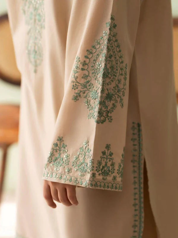 Cream & Mint Emb 3pc