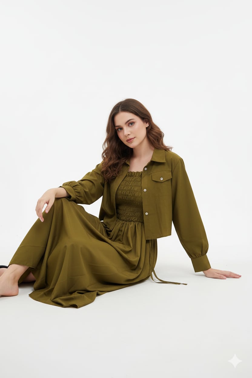 Jacket style Maxi OLIVE
