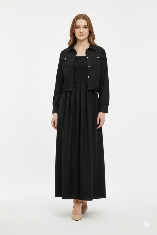Jacket style Maxi BLACK