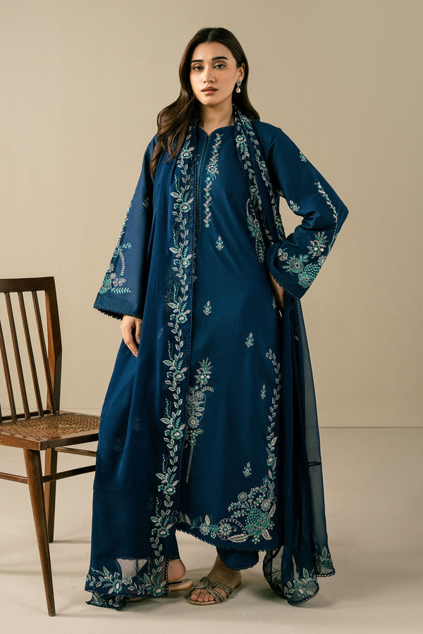 Midnight Royale Embroidered 3 Piece Suit