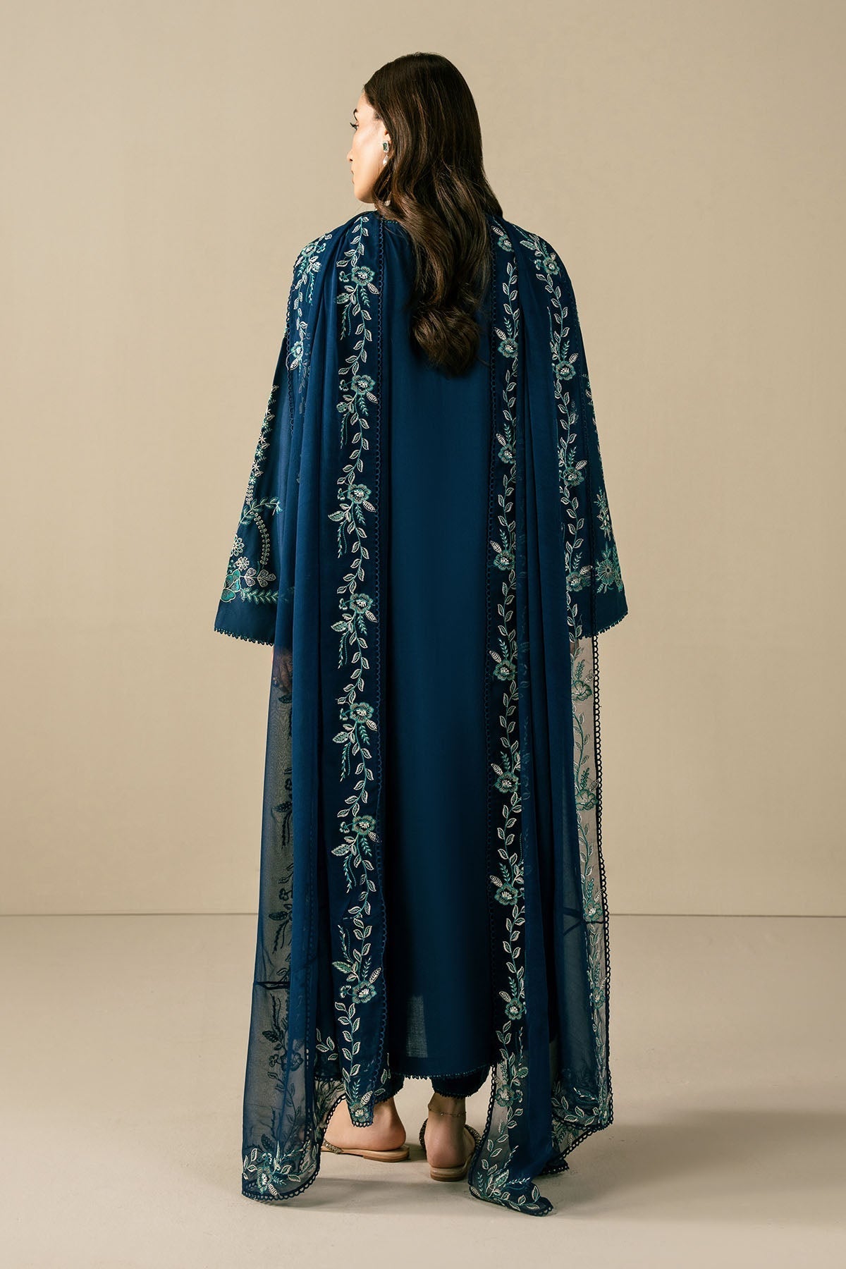 Midnight Royale Embroidered 3 Piece Suit