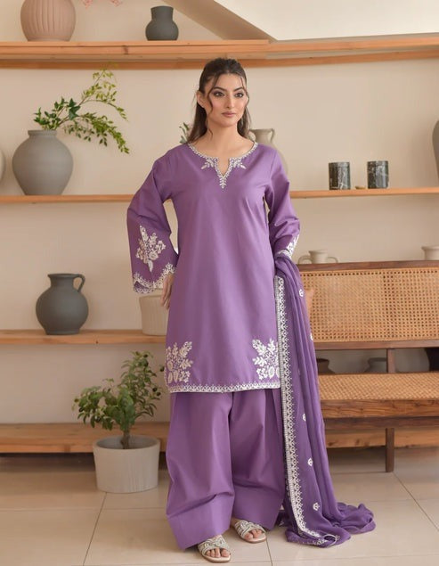 Lavender Grace Embroidered 3pc