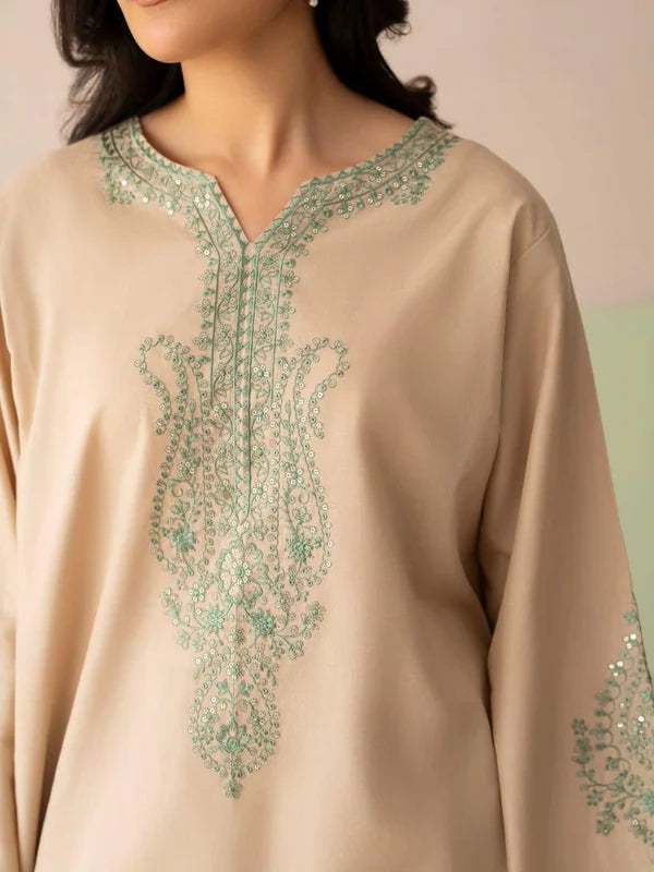 Cream & Mint Emb 3pc