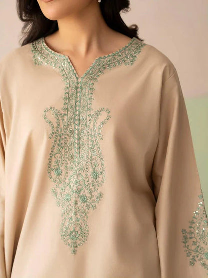Cream & Mint Emb 3pc
