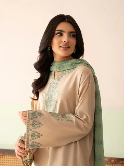 Cream & Mint Emb 3pc