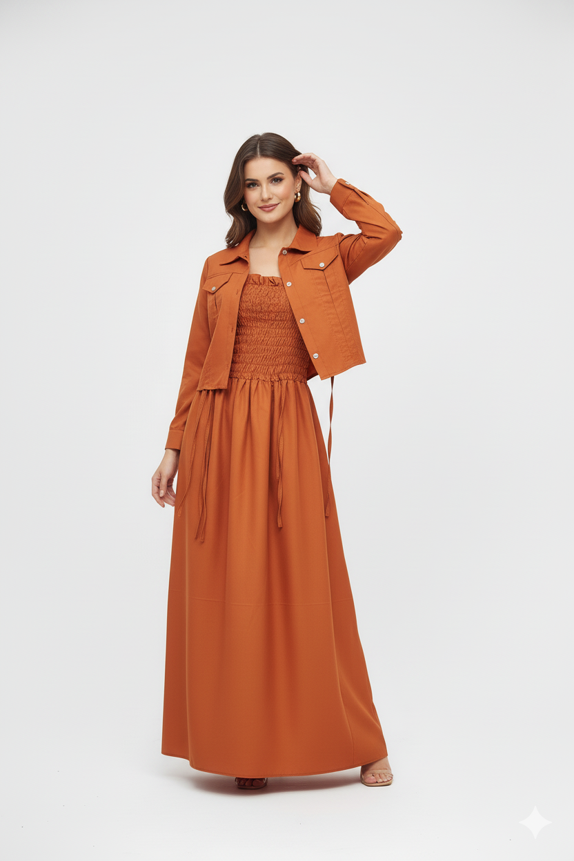 Jacket style Maxi BROZE