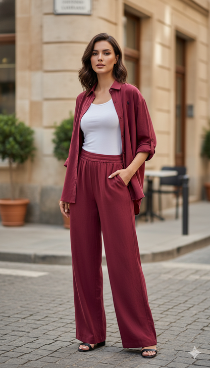 Polo Style Mehroon